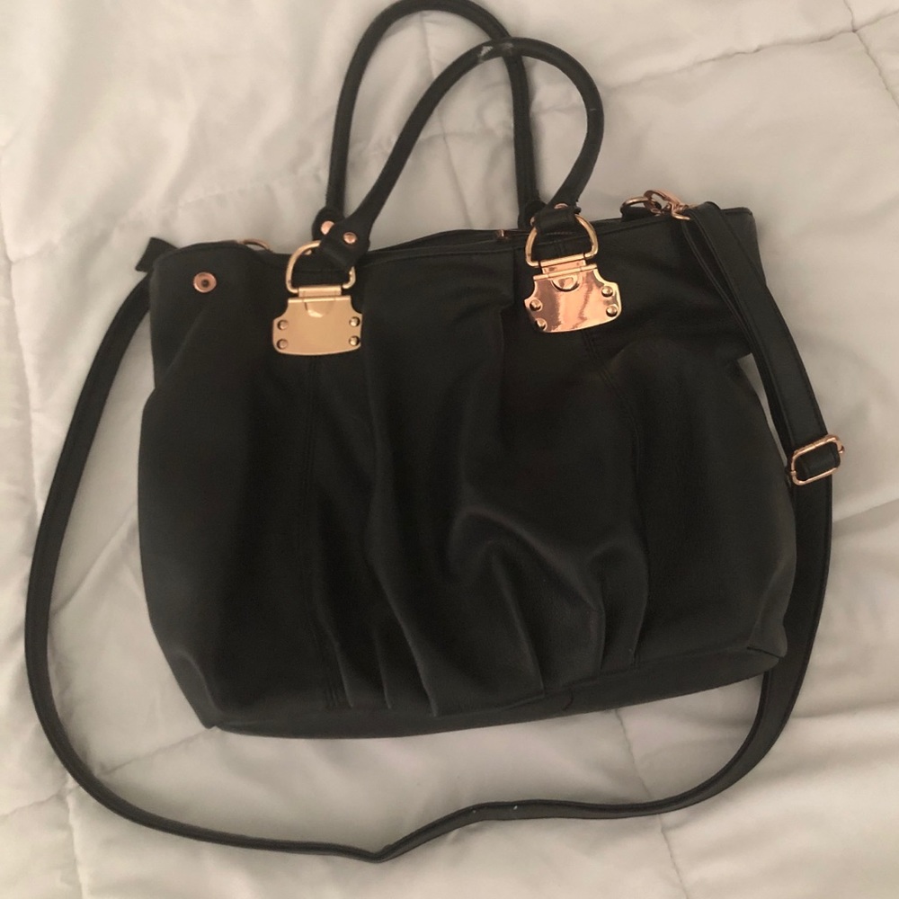 ALDO Black and rose gold handbag